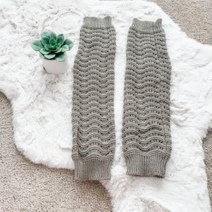 Beige Crochet Leg Warmers
